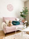 Rózsaszín kárpitozott kanapéágy BELFAST_838325