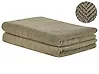 Conjunto de 2 toallas MITIARO Felpa de algodón Verde oliva