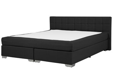 Čalúnená posteľ 180 x 200 cm čierna ADMIRAL