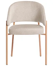 Esszimmerstuhl 2er Set ZANE Stoff Hellbeige_1160988