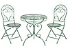Bistro Set ALBINIA Metal Green