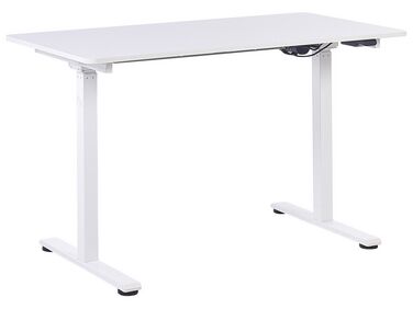 Schreibtisch weiß 120 x 60 cm elektrisch höhenverstellbar GRIFTON