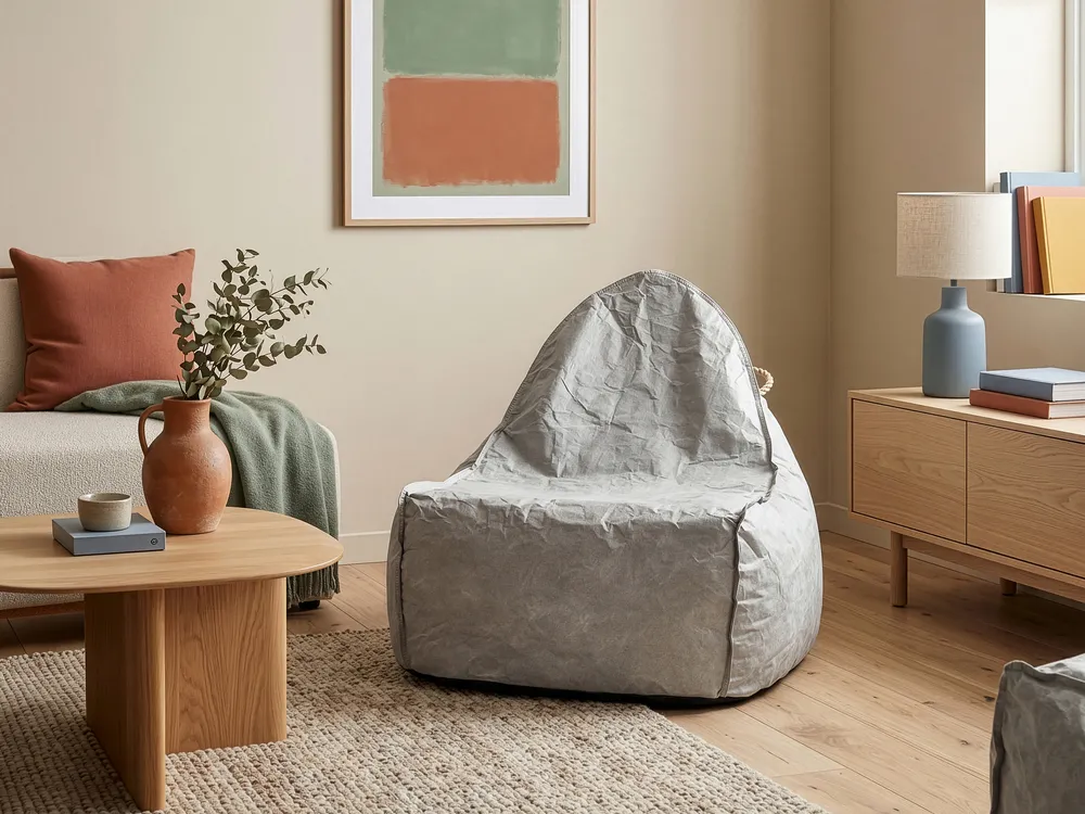 Bean Bag 200 L DROP 63 cm 75 cm Light Grey