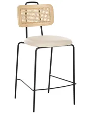 Set of 2 Bar Chairs ADELANTO Light Beige_1039785