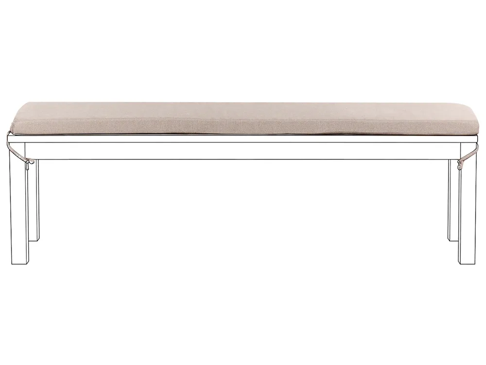 Bench Seat Pad Cushion TUSCANIA 157 x 34 cm Beige