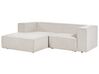 Høyrevendt 2-seters hjørnesofa beige VERNON_887764