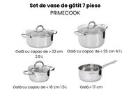 Set de 7 oale PRIMECOOK Oțel inoxidabil Argintiu_1051152