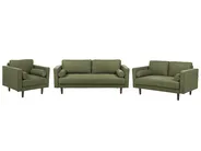 Living Room Set 6 Seater NURMO Fabric Dark Green_896038