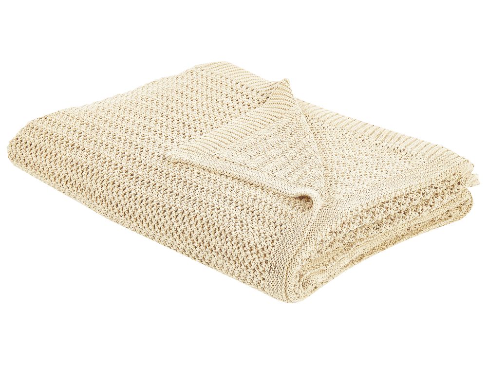 Tagesdecke ILEN Baumwolle 150 x 200 cm Beige