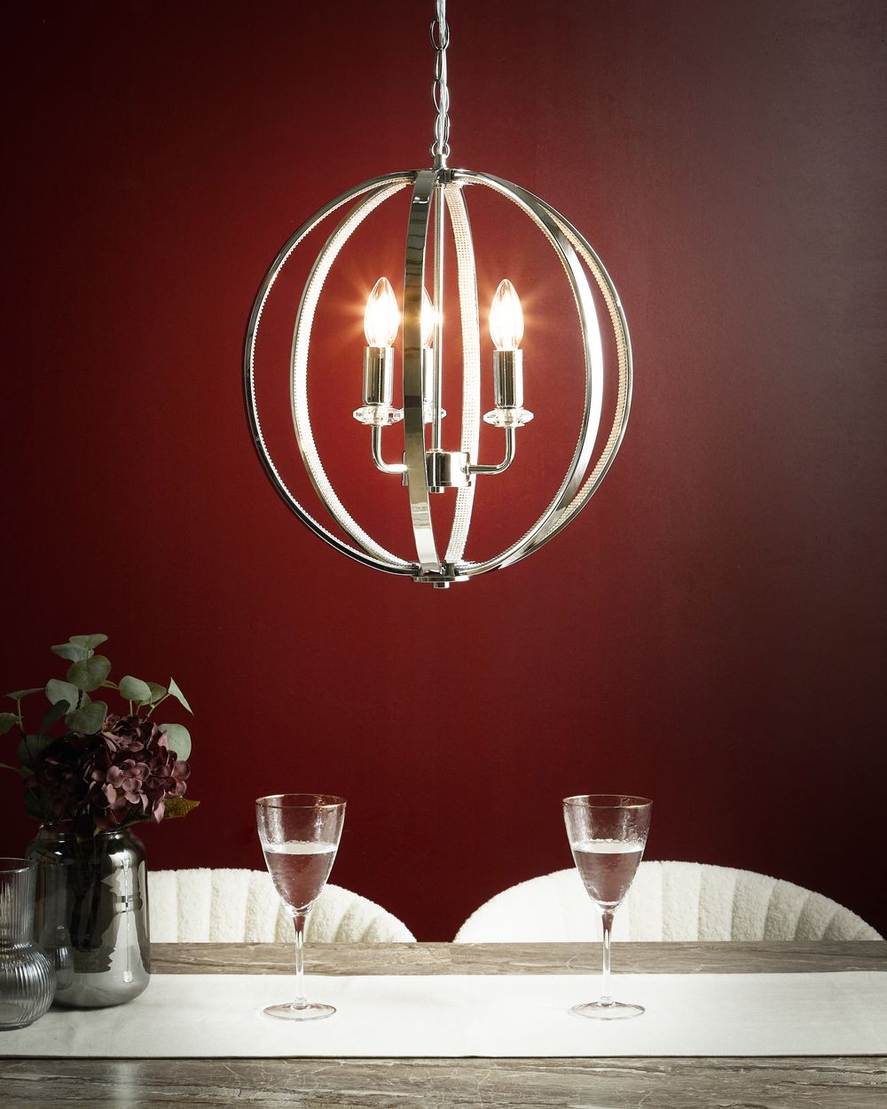 Lampadario TENOIRO Metallo Argento