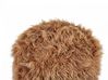 Faux Fur Pouffe Brown TUKKI_938908