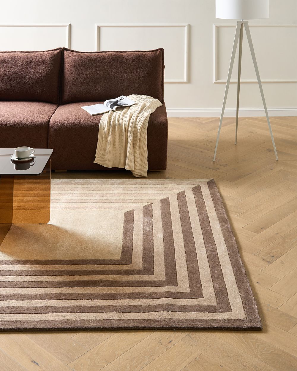 Tapis SARAI Beige 200 x 300 cm Soie artificielle
