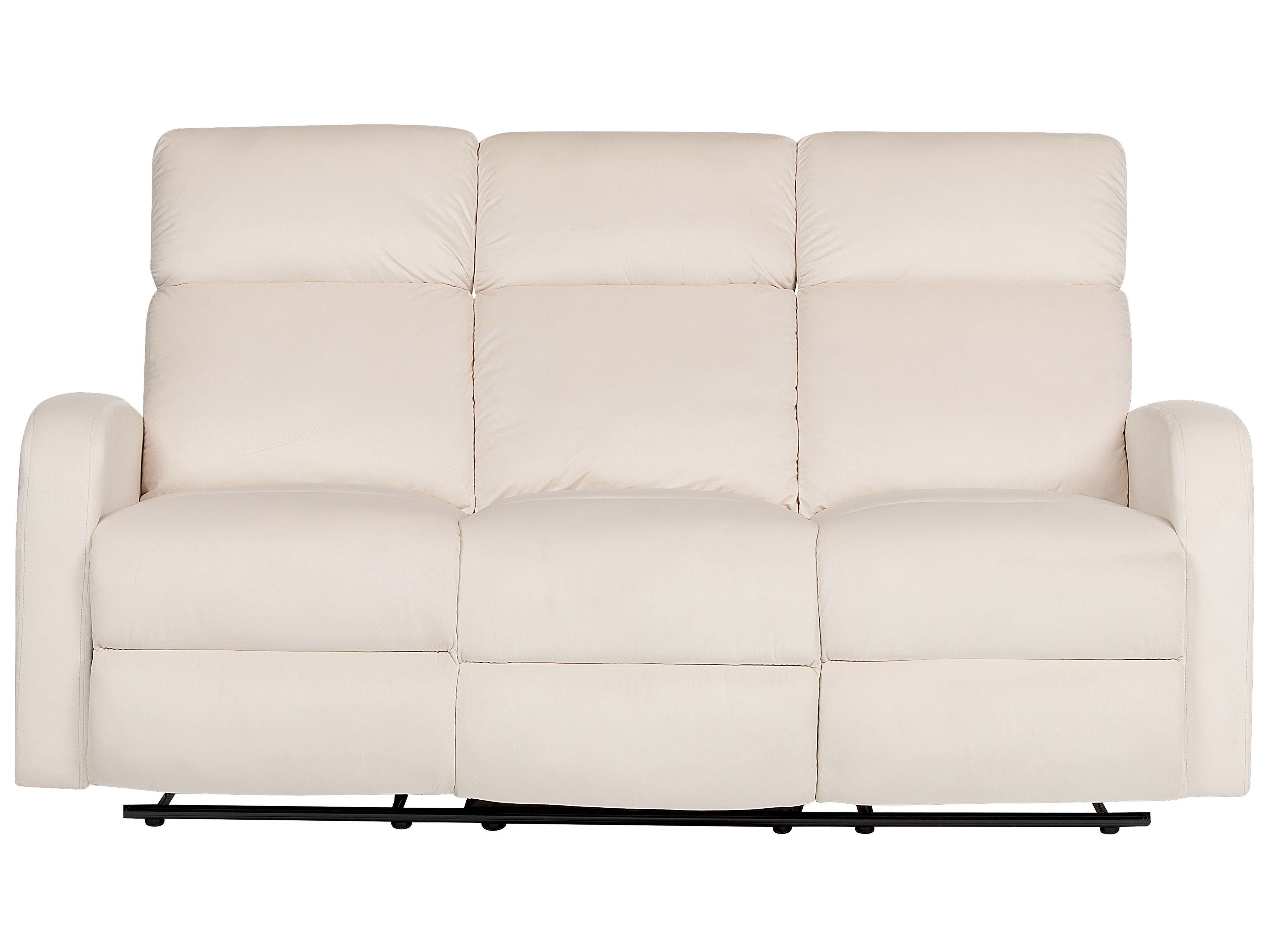 Velvet Electric Recliner Living Room Set White VERDAL Beliani.co.uk