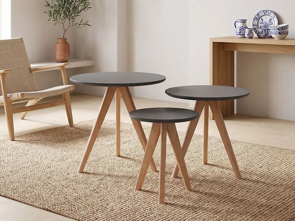 Couchtisch 3er Set VEGAS Grau_1179935
