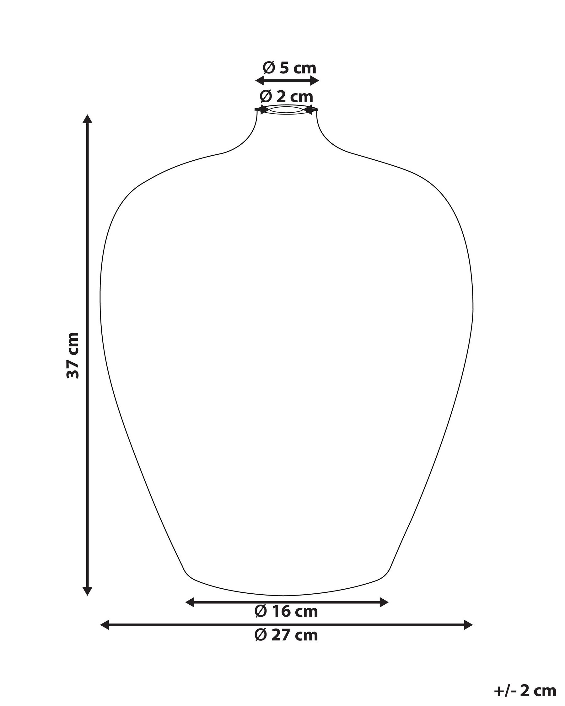 Wazon na kwiaty TERRASA 37 cm Ceramika Pomarańczowy_847855