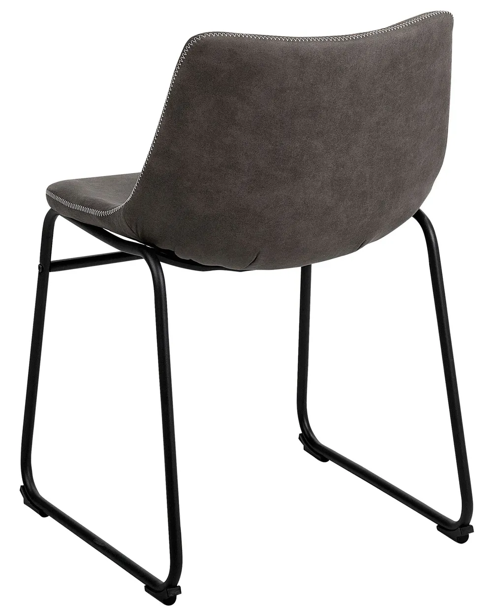 Set di 2 sedie da pranzo BATAVIA Tessuto Grigio scuro_725087