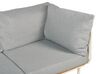 Lounge Set Aluminium weiss 5-Sitzer Auflagen grau mit Tisch SENISE_928182