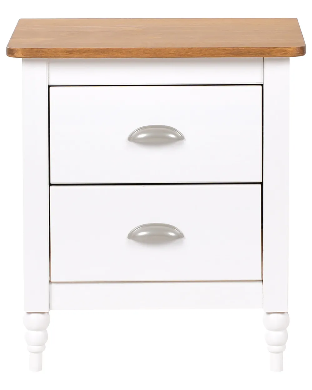 Comodino Josefine AC Design Furniture - Bianco Lucido Con Cassetto E Telaio In Metallo Cromato - 5