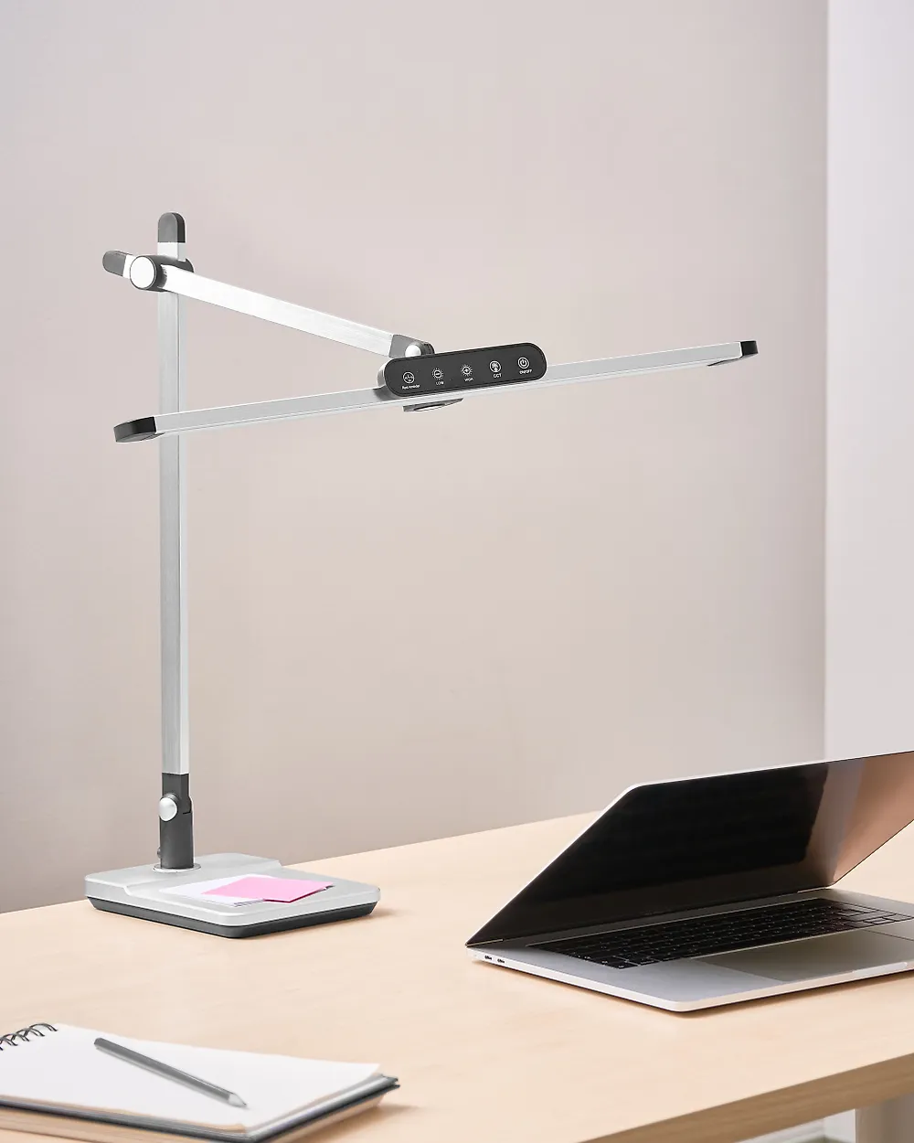 LED Desk Lamp SERPENS with Dimmer Silver_1179099