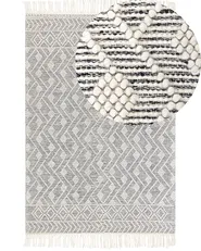 Tappeto KAVAK Nero 160 x 230 cm Lana_856520