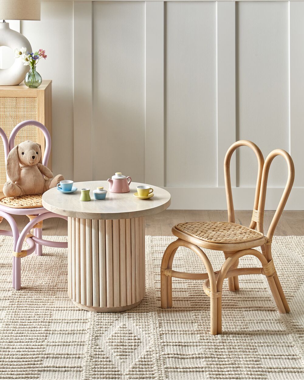 Rattan Kids Chair Natural DESIMI Beliani