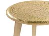 Conjunto de 2 mesas de apoio em madeira de mango dourada NARRA_852051