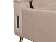 Bett mit Lattenrost Samtstoff MIRIBEL 180 x 200 cm Taupe_870593