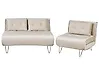 Living Room Set 3 Seater VESTFOLD Velvet Beige