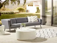 Garden Sofa 3 Seater LORETELLO Grey Left Hand_872350