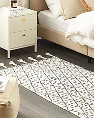 Tapis AGADIR Blanc cassé 80 x 150 cm Coton_1183324