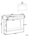 Konsolentisch heller Holzfarbton 2 Rattan-Schubladen PASCO_928371