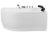 Left Hand Whirlpool Corner Bath with LED 1600 x 1130 mm White PARADISO_680881