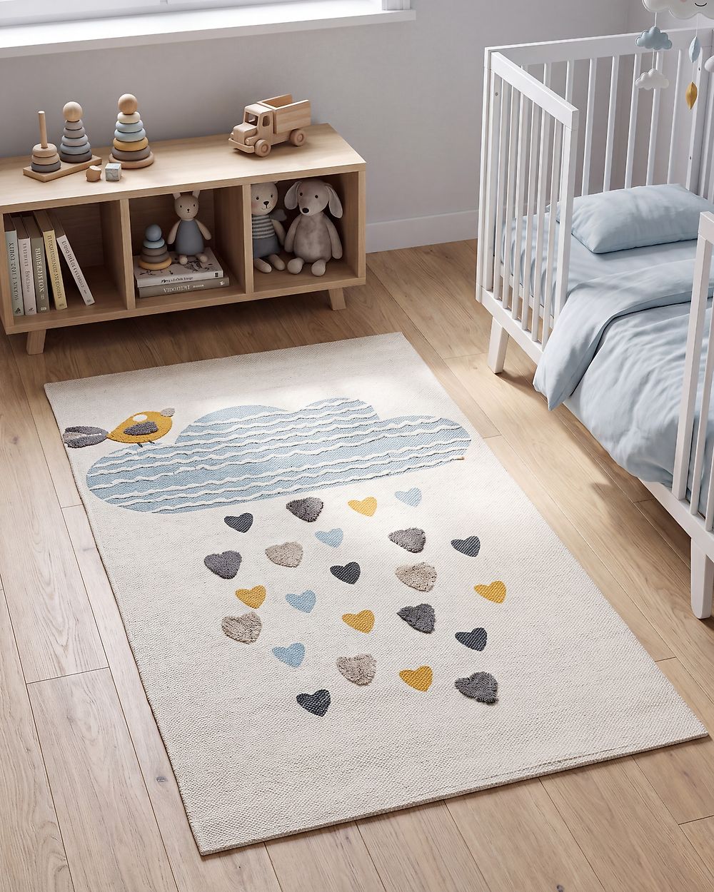 Børnetæppe BLANG Beige 80 x 150 cm Bomuld