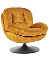Swivel Armchair NOLVIK Velvet Mustard