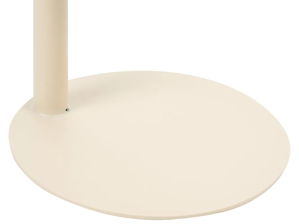 Garden Side Table VENTURINA 40 cm 40 cm Metal Beige_1094944
