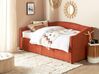 Tagesbett Polsterbezug rot mit Bettkasten 90 x 200 cm VITTEL_876425