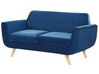 Hoes voor tweezitsbank fluweel blauw BERNES_792923