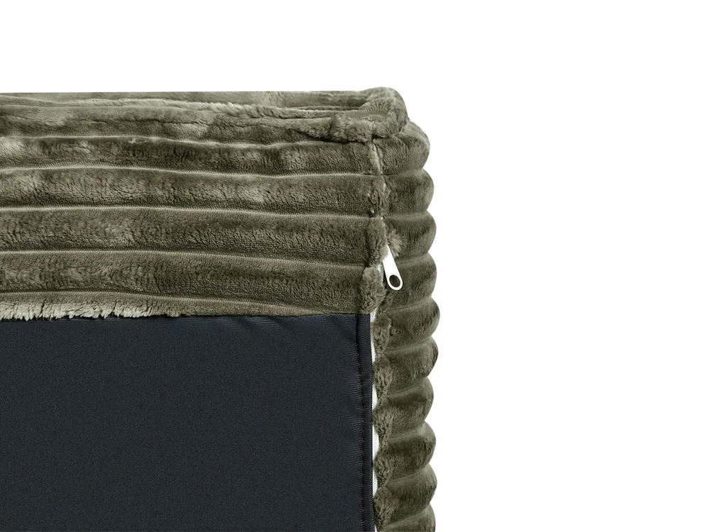 Corner Sofa Bed 3 Seater ABACKA with Storage Corduroy Green Left Hand_959952