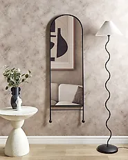Lustro ścienne JARNAGES 45 cm 145 cm Metal Czarny_1187190