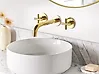 Wall Mounted Basin Mixer Tap KAIETEUR Brass Gold