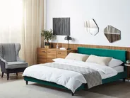 Bed Frame Cover Velvet FITOU 180 x 200 cm Emerald Green_748847