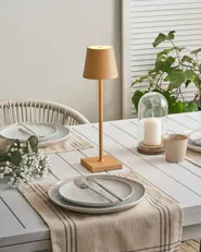 Wireless LED Table Lamp BACEIRO Metal Orange_1061048