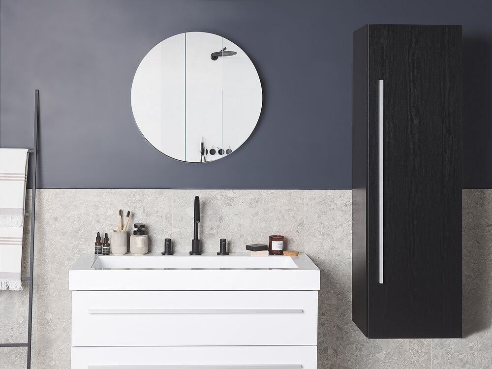 Armadio a muro per il bagno MATARO 40 cm Nero