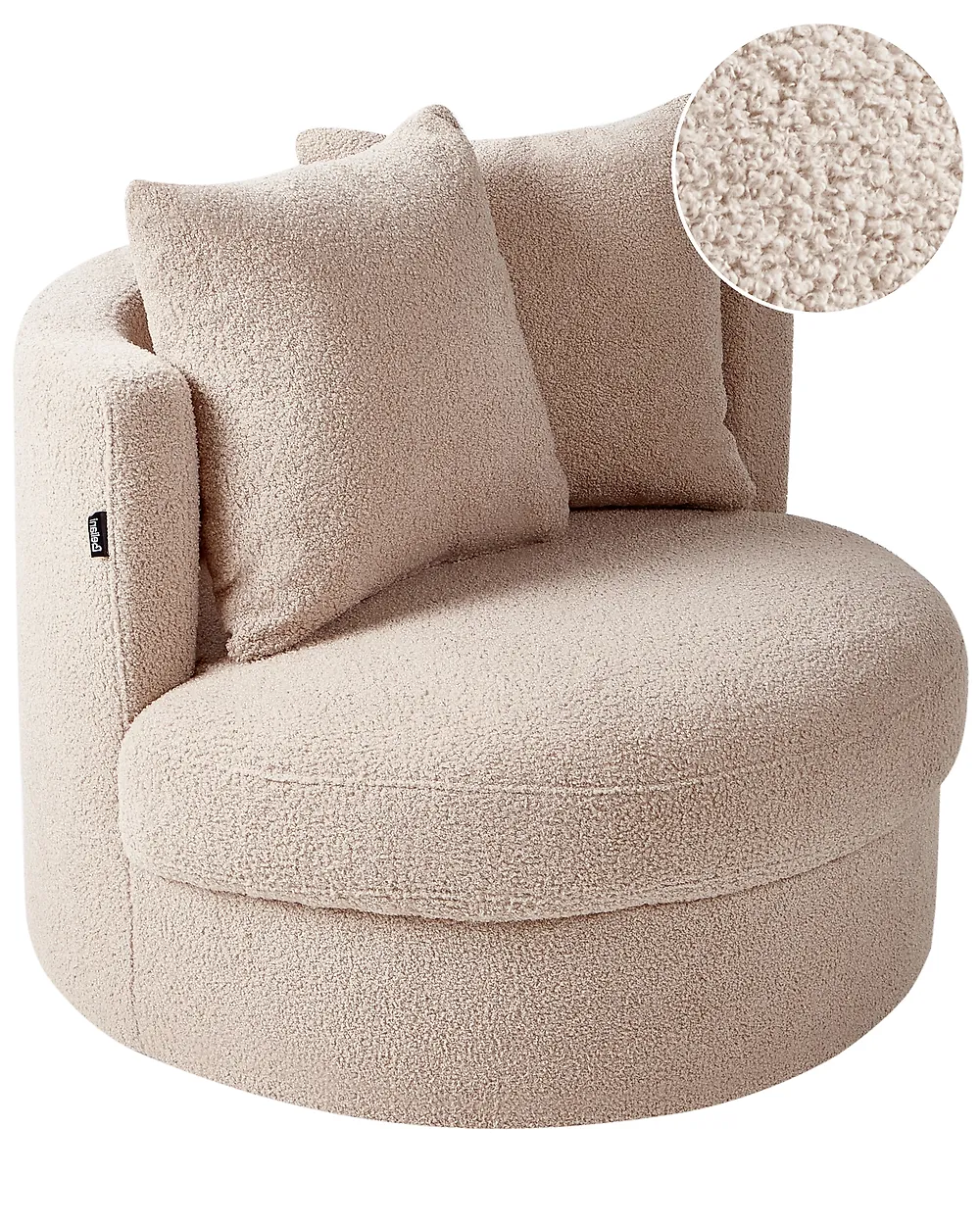 Sessel DALBY Bouclé Beige