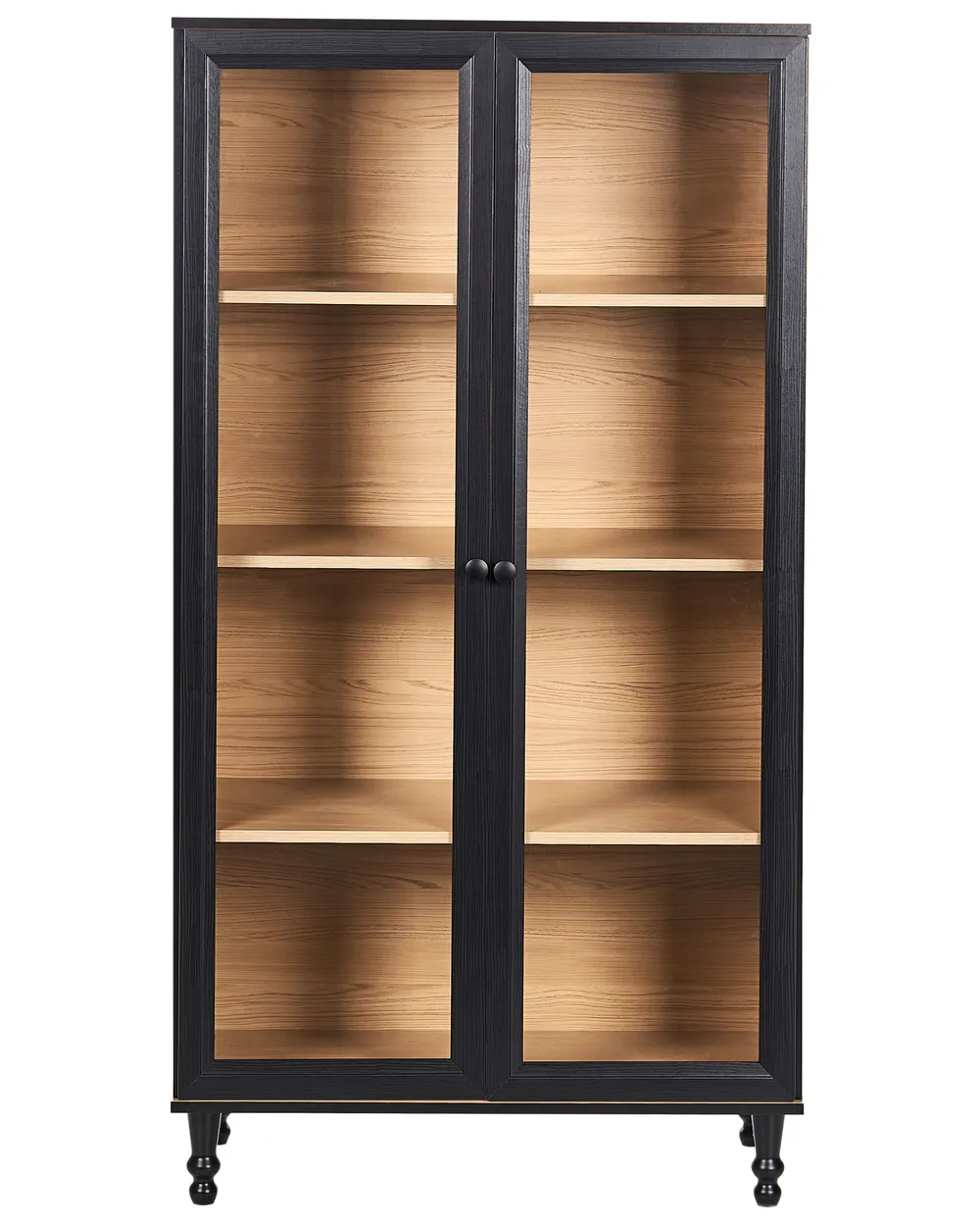 Komodee, Vitrine Armoire Alessandria, Blanc Blanc, Largeur 60 cm x