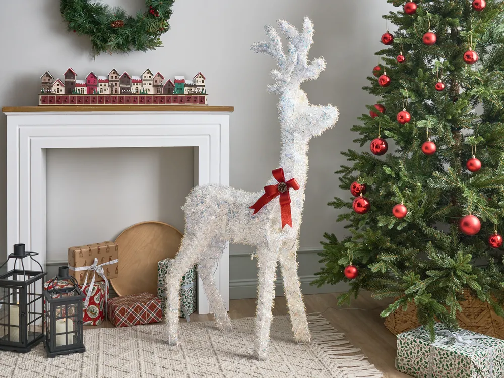 Outdoor Decoration LED MALAREN Reindeer 140 cm White
