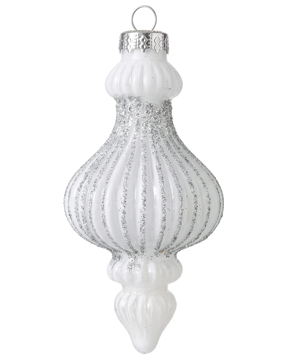 Conjunto de 42 bolas de Navidad ICELIGHT Vidrio Transparente/Blanco_1191838