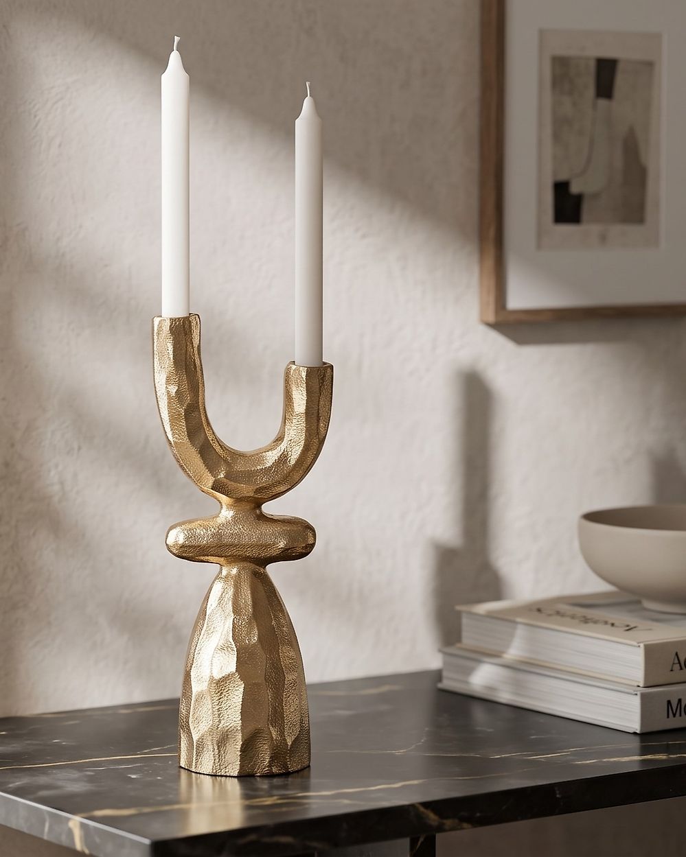 Kerzenständer KRADENIK 33 cm Metall Gold