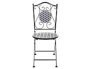 Set mobilier de grădină SIROLO Metal Alb/Albastru_1155678