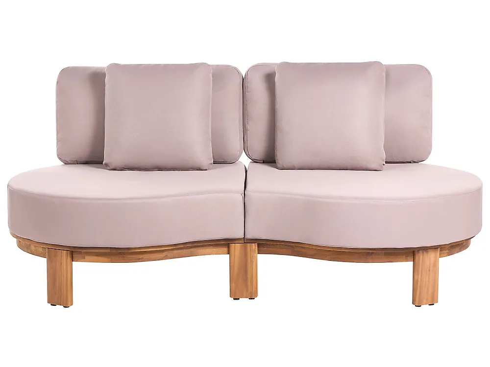 Sofa ogrodowa dla 2 osób ARZELLO Drewno akacjowe Jasnobrązowy